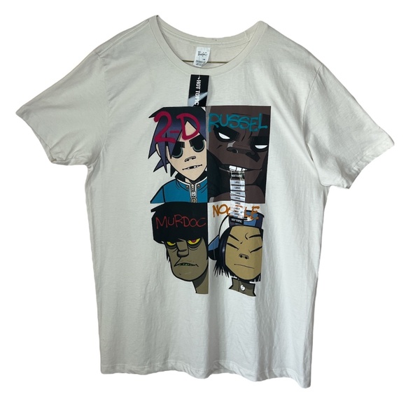 NWT Deadstock Y2K Hot Topic Grg Fly Poster Gorillaz Band T Shirt L - Picture 1 of 4